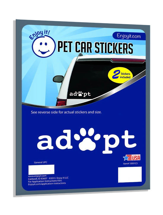 Enjoyit Adopt and Paw Car Sticker