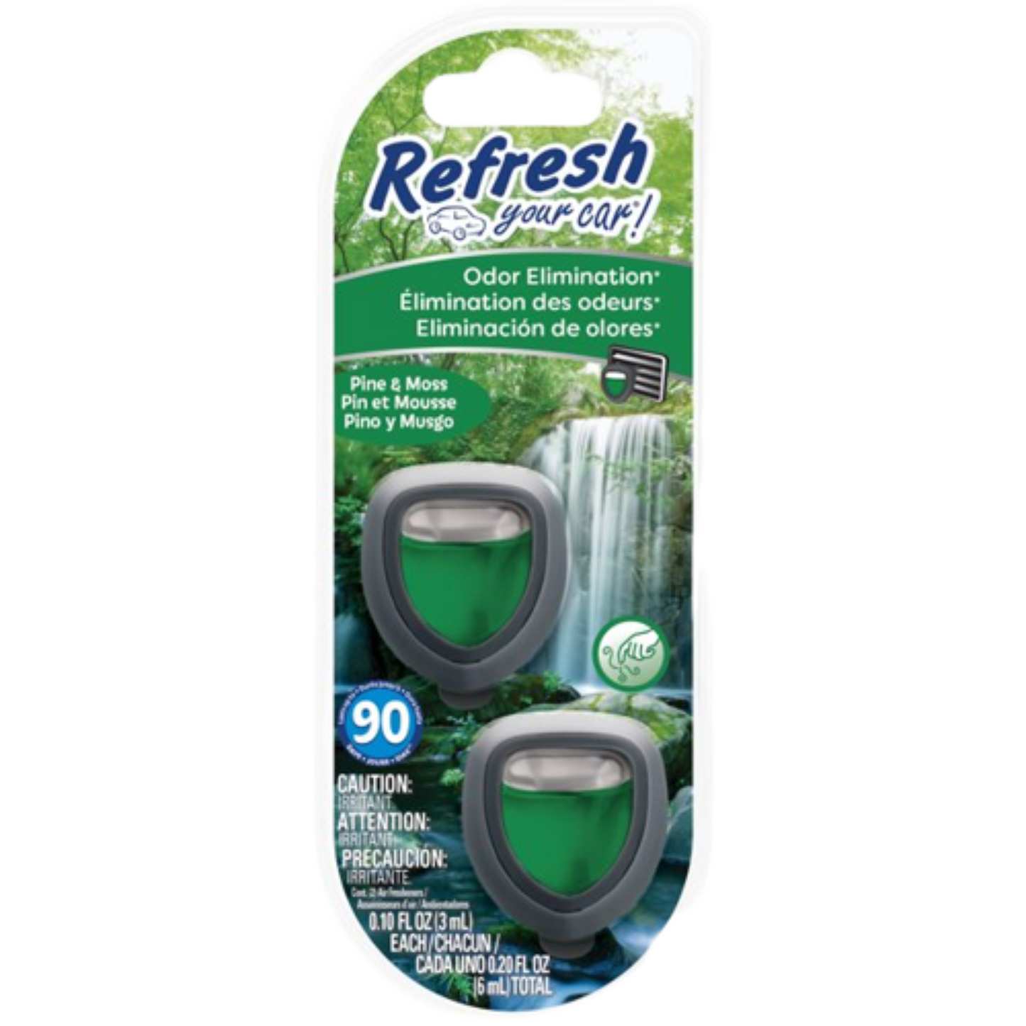 Refresh Your Car Mini Diffusers, 2pk - Pine & Moss