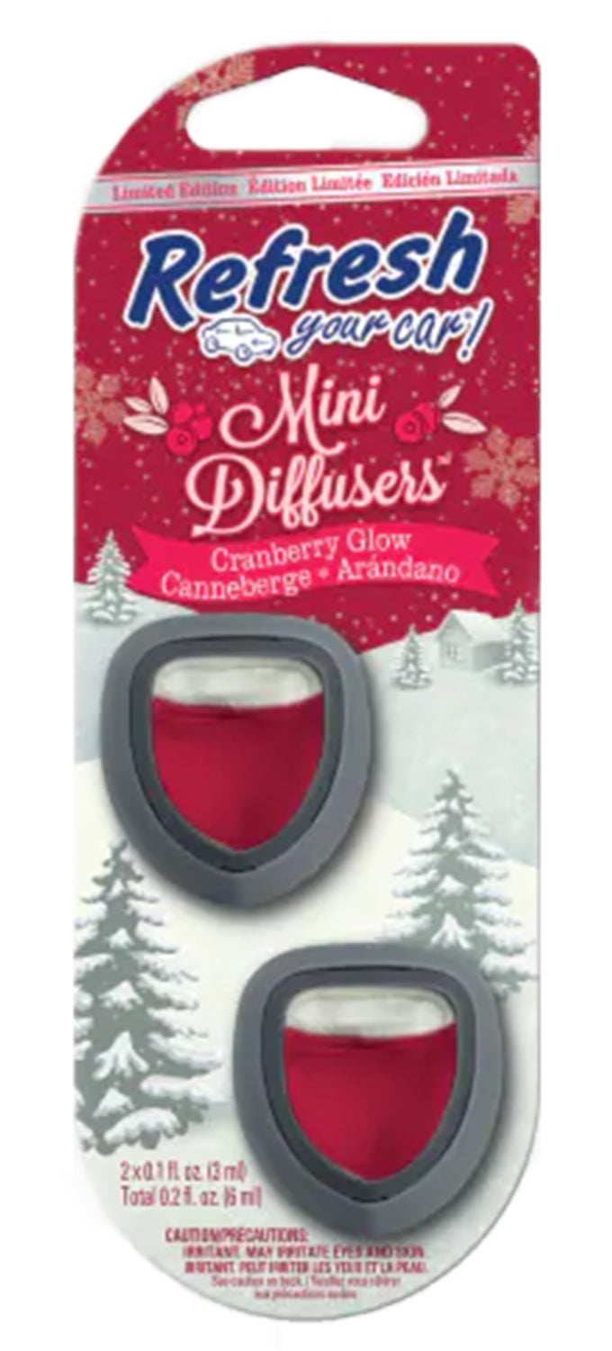 Refresh Your Car Mini Diffusers, 2pk - Cranberry Glow