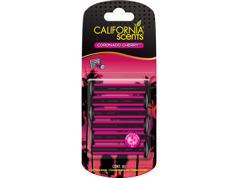 California Scents Vent Stick, 6pk - Coronado Cherry