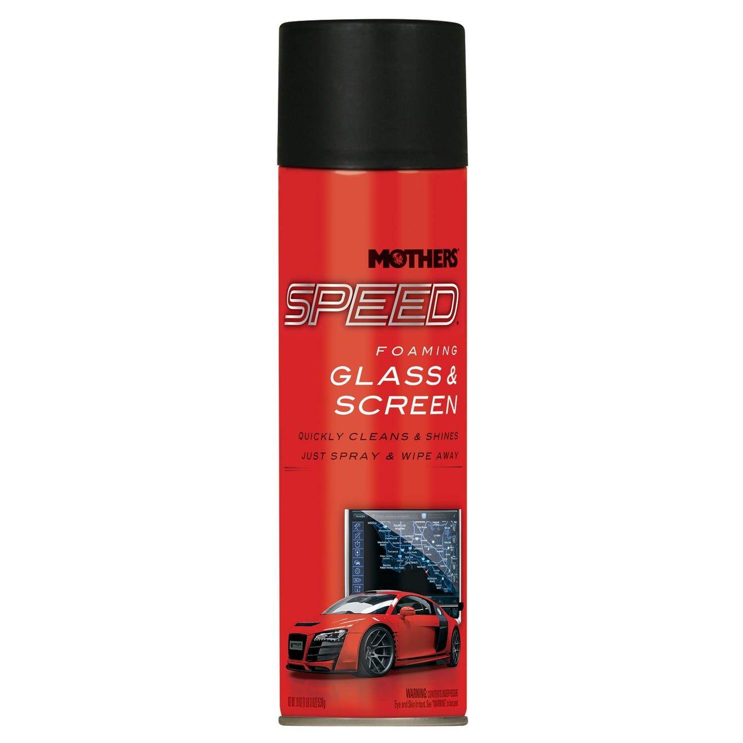 Mothers Speed Foaming Glass & Screen Cleaner, 19oz