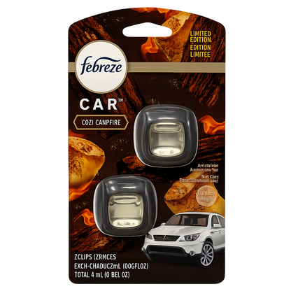 Febreze 2pk Car Vent Clip Febreze - Cozy Campfire