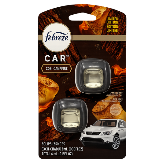 Febreze 2pk Car Vent Clip Febreze - Cozy Campfire