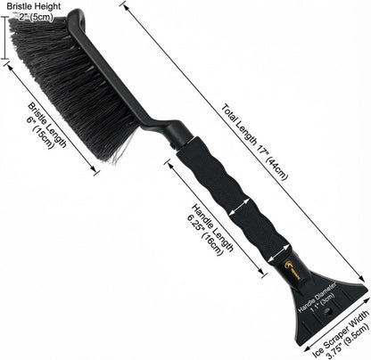 TrexNYC Snow Brush and Ice Scraper 2 in 1 19"