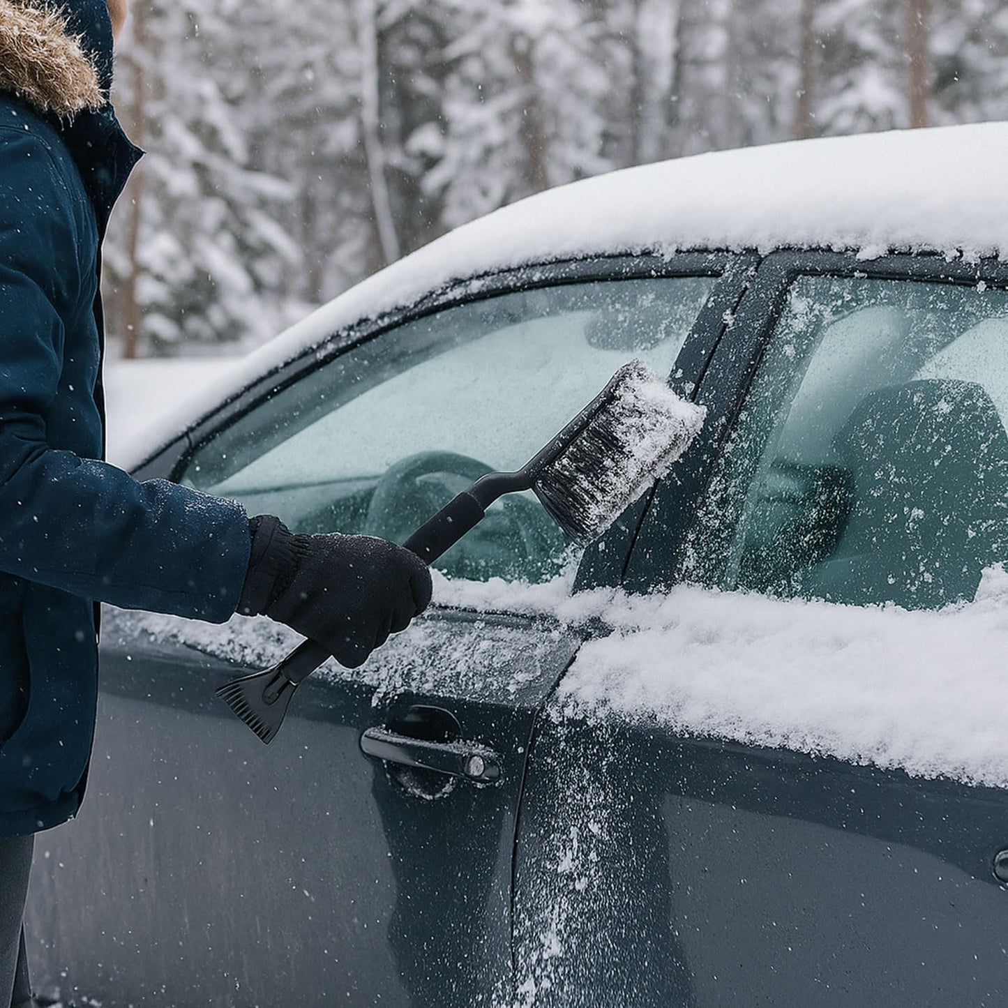 TrexNYC Snow Brush and Ice Scraper 2 in 1 19"