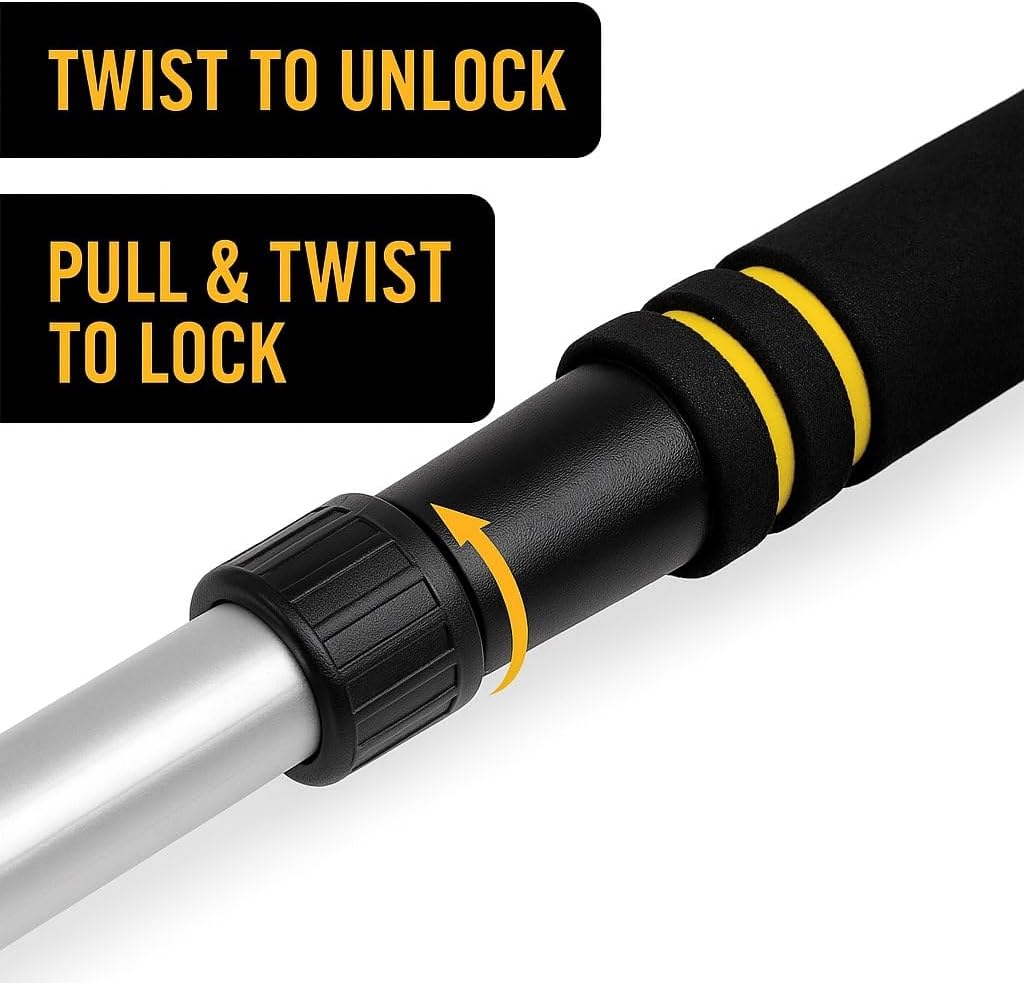 TrexNYC Snow Brush, Extendable & Ice Scraper 2 in 1 22" - 30"