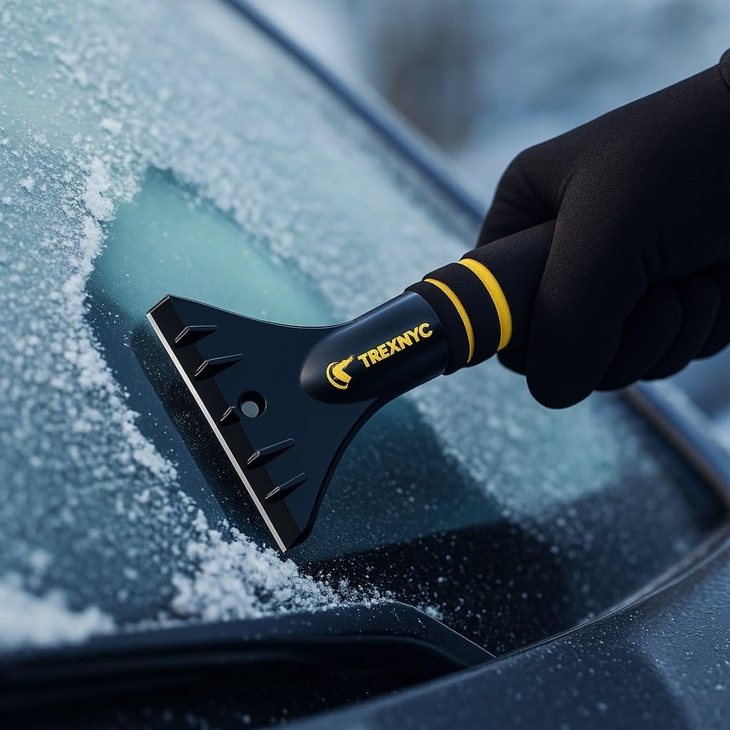 TrexNYC Snow Brush, Extendable & Ice Scraper 2 in 1 22" - 30"