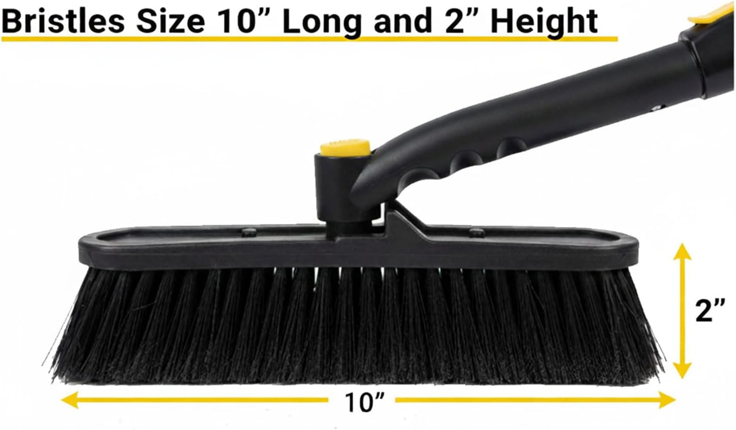 TrexNYC Snow Brush, Extendable & Ice Scraper 2 in 1 33" - 53"
