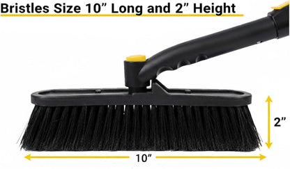 TrexNYC Snow Brush, Extendable & Ice Scraper 2 in 1 33" - 53"