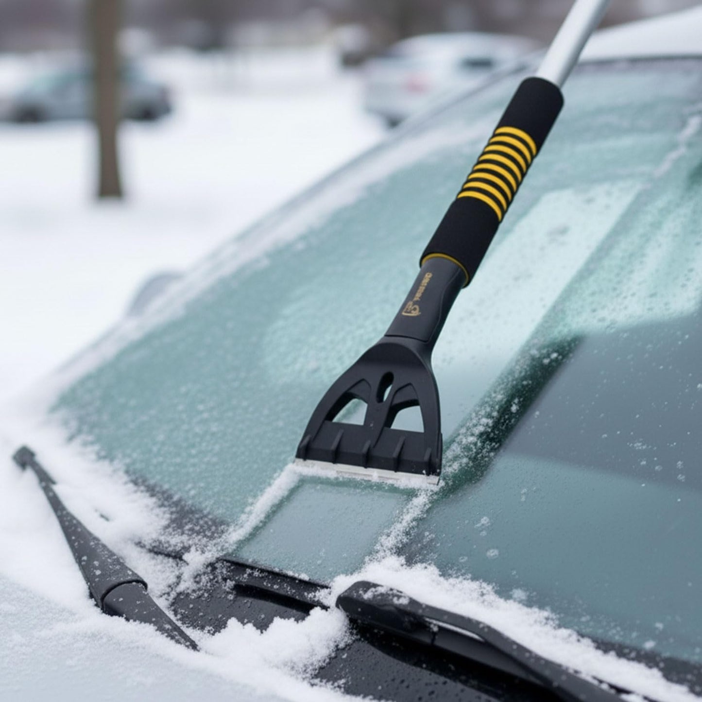 TrexNYC Snow Brush, Extendable & Ice Scraper 2 in 1 33" - 53"