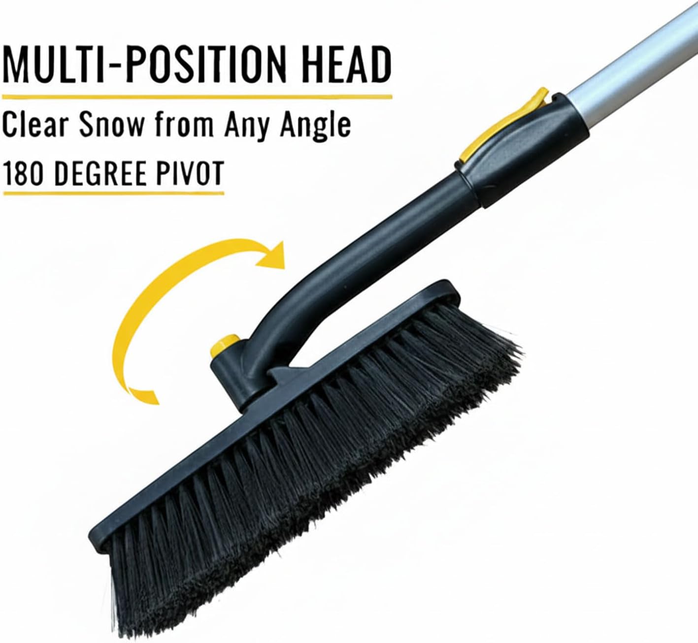 TrexNYC Snow Brush, Extendable & Ice Scraper 2 in 1 33" - 53"