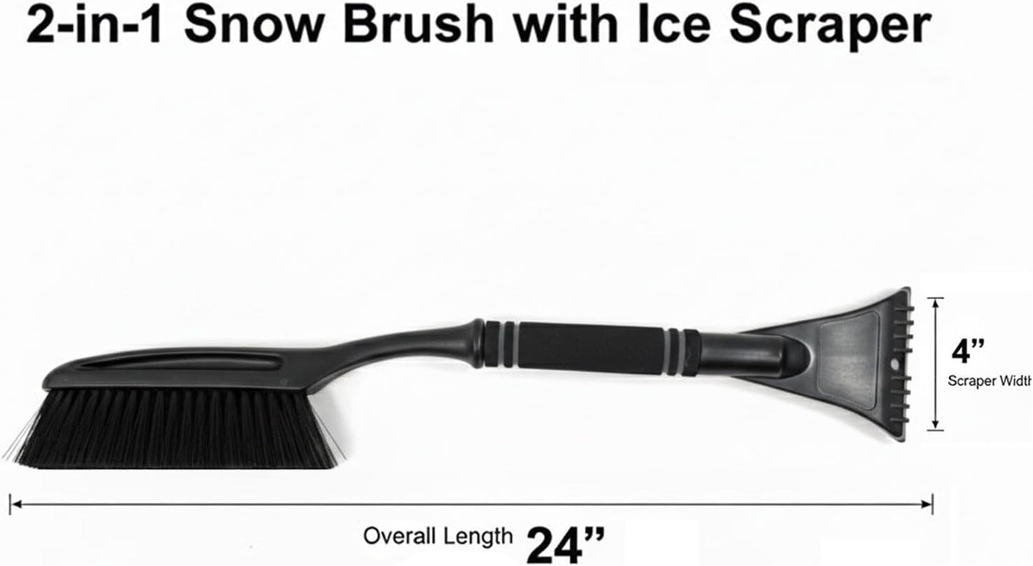 TrexNYC Snow Brush, w/Ice Scraper 30"