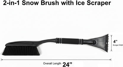TrexNYC Snow Brush, w/Ice Scraper 30"