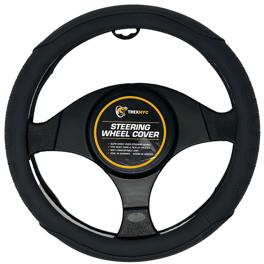 TrexNYC Steering Wheel Cover - Zodiac Black