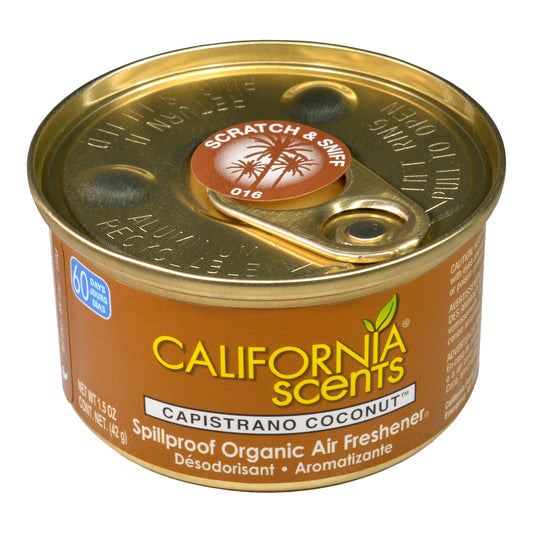 California Scents Spillproof Organic Can - Capistarano Coconut