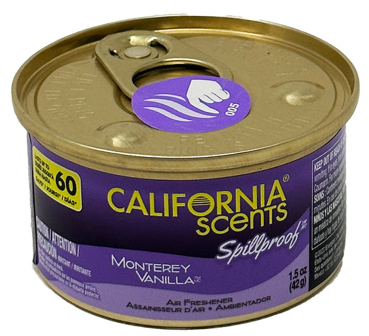 California Scents Spillproof Organic Can - Monterrey Vanilla