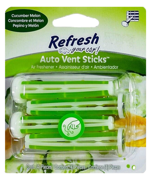 Refresh Your Car Vent Stick, 4pk - Cucumber Melon
