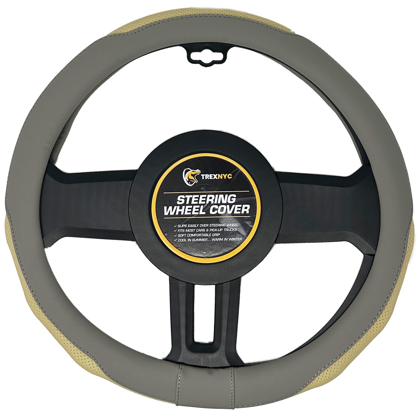 TrexNYC Steering Wheel Cover - Ultimate Gray