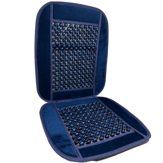 TrexNYC Seat Cushion, Wood Bead - Blue