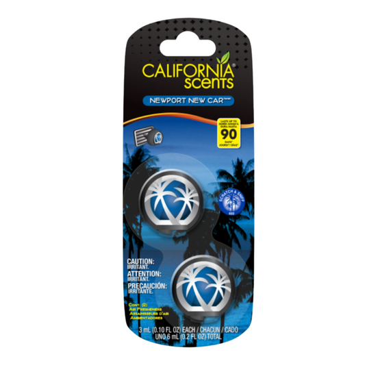 California Scents Mini Diffuser, 2pk - Newport New Car