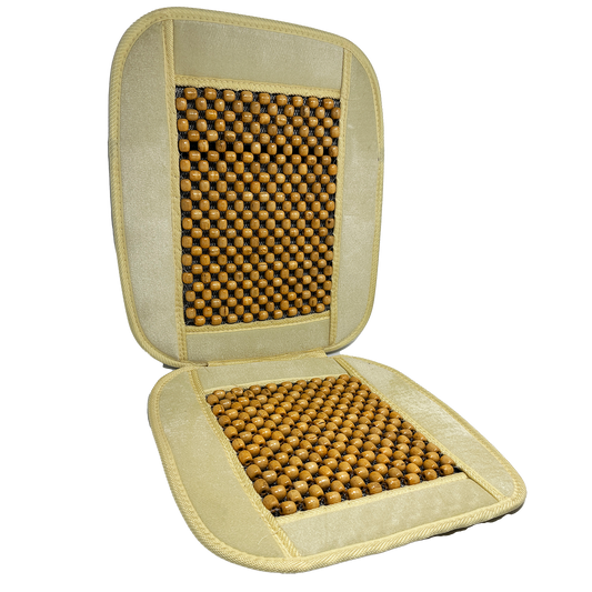 TrexNYC Seat Cushion, Wood Bead - Tan