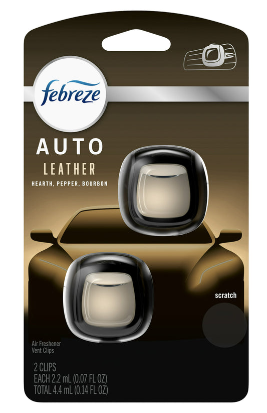 Febreze Vent Clip, 2pk - Leather