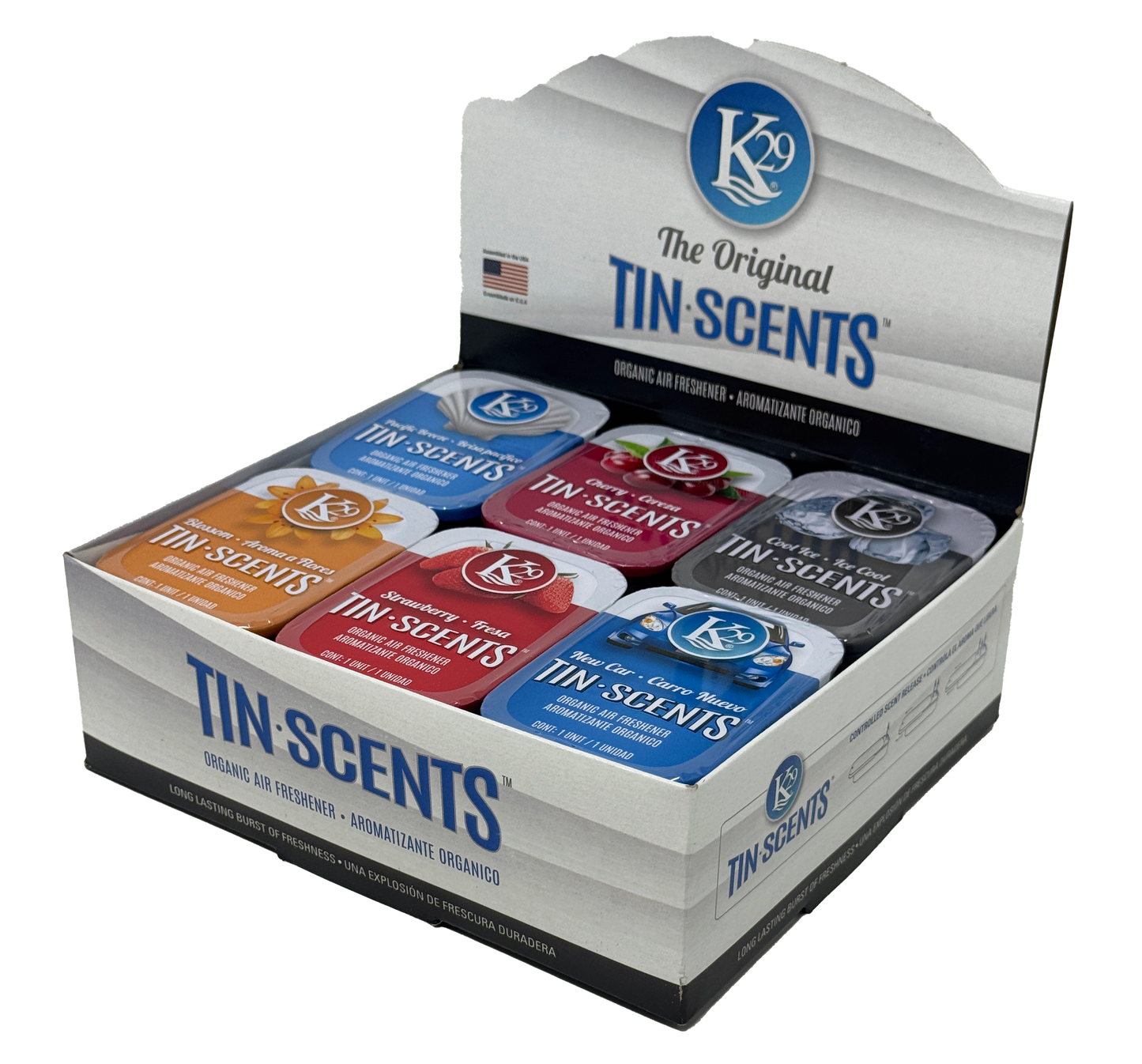 Keystone Assorted, 18pc Tin Scents Display