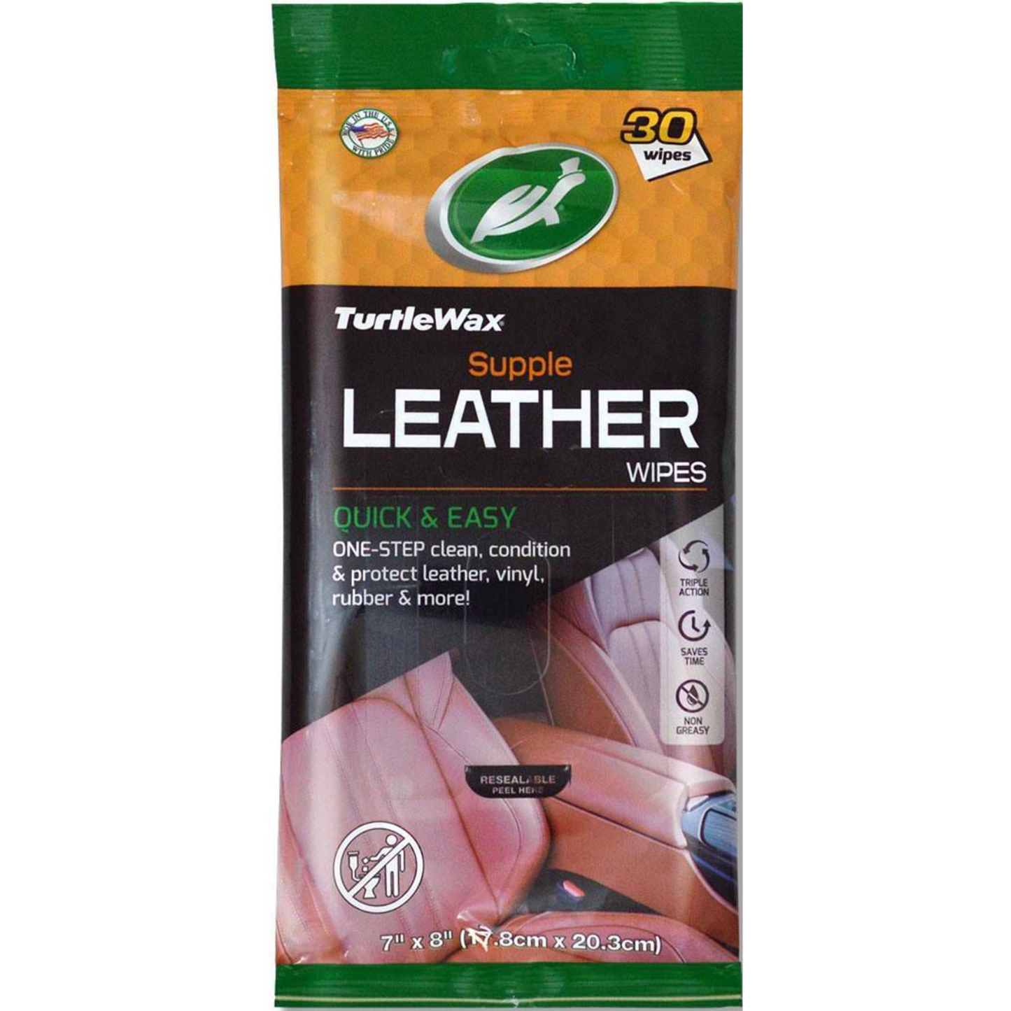 Turtle Wax Wipes - Leather, 30ct