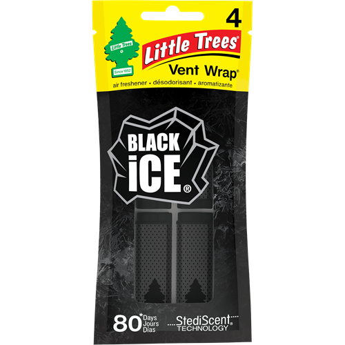 Little Trees Vent Wrap, 4pk - Black Ice