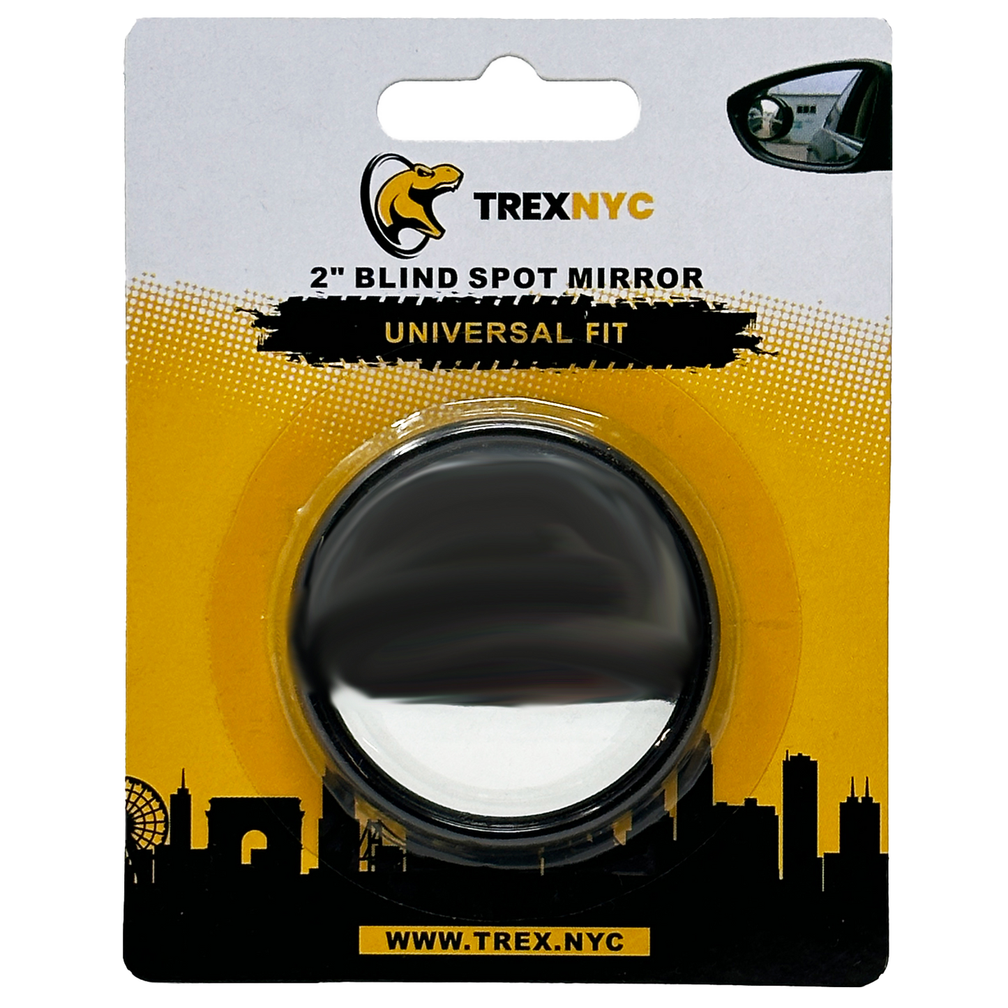 TrexNYC Mirrors, Spot Flat 2" - Black