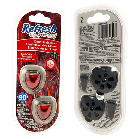 Refresh Your Car Mini Diffusers, 2pk - Aged Cedar