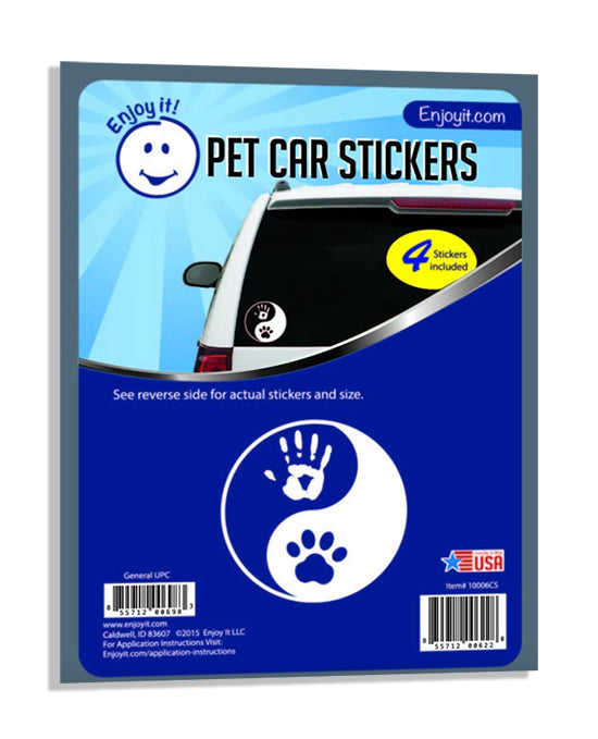 Enjoyit Yin Yang Hand and Paw Car Stickers