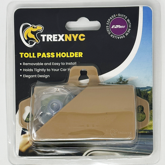 TrexNYC Toll Pass Holder Blister Pack - Tan