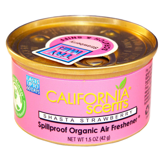 California Scents Spillproof Organic Can - Shasta Strawberry