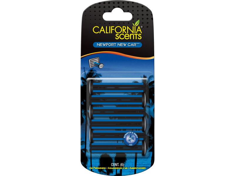 California Scents Vent Stick, 6pk - Newport New Car
