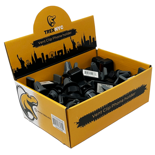TrexNYC Display, Phone Air Vent Holder 24pc - Black/Gray