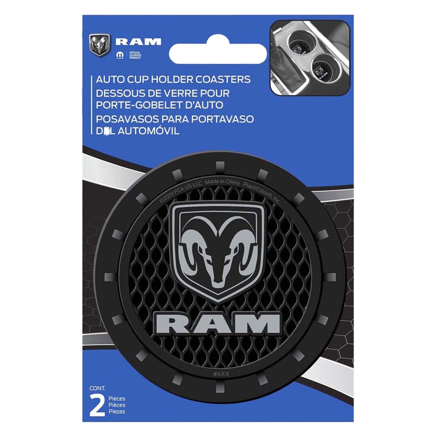 PlastiColor Cup Holder Coaster, 2pc - Ram