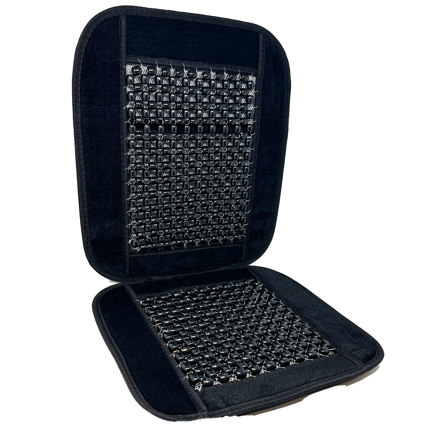 TrexNYC Seat Cushion, Wood Bead - Black