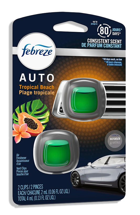Febreze Vent Clip, 2pk - Tropical Beach