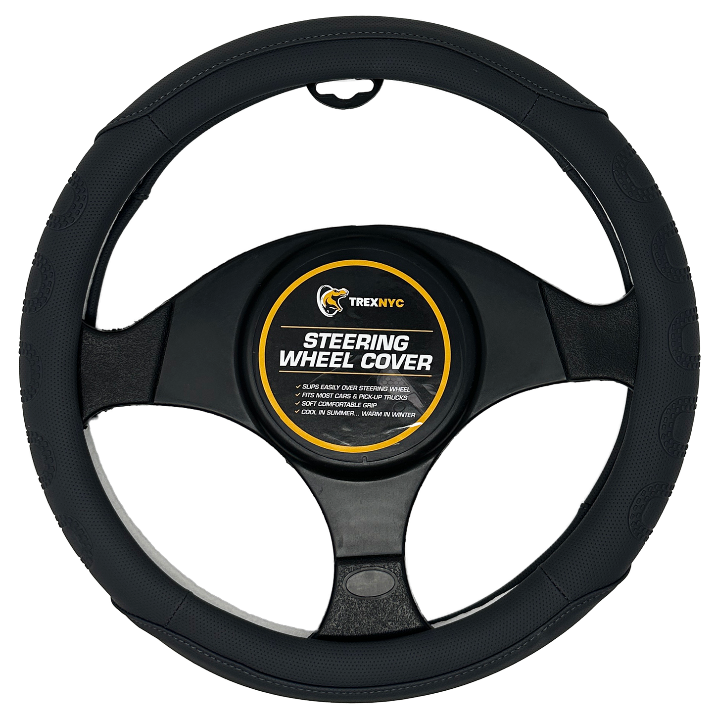 TrexNYC Steering Wheel Cover - Zodiac Gray