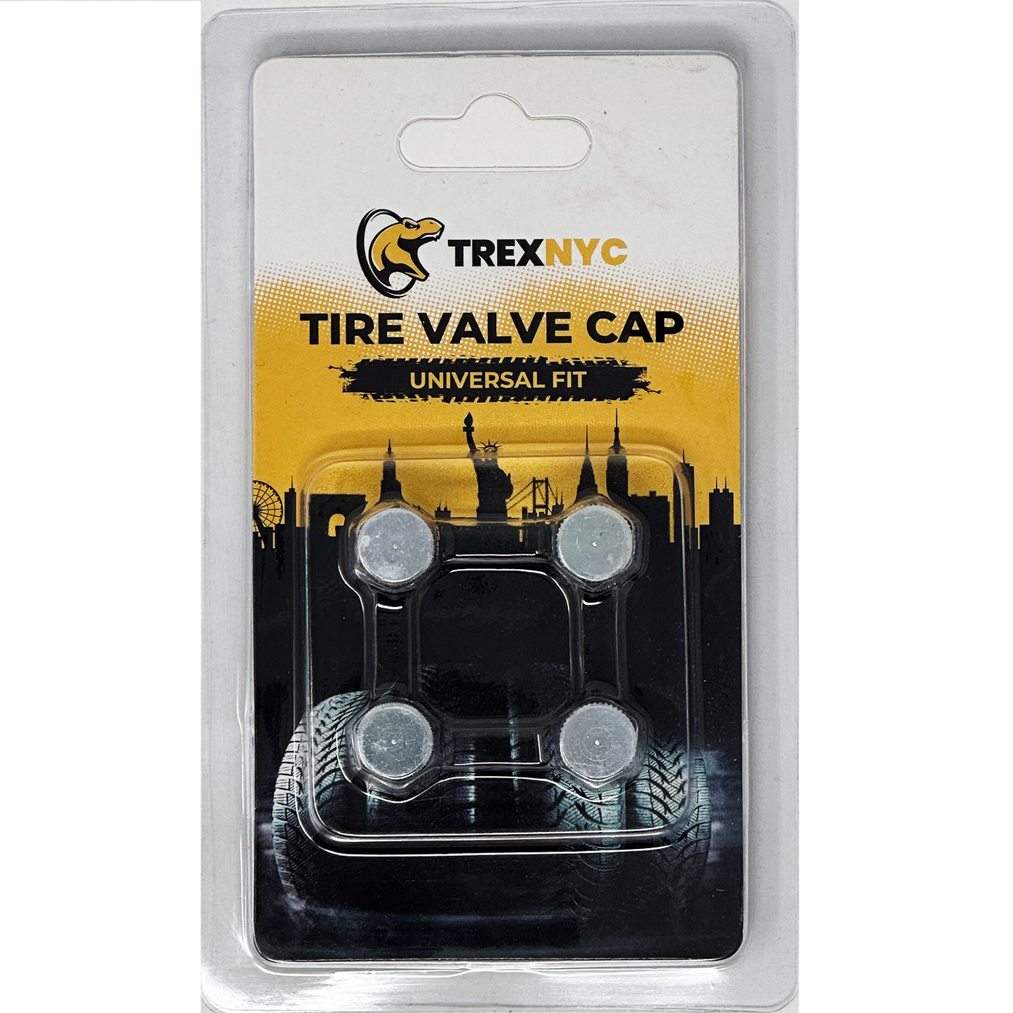 TrexNYC Valve Cap, X Type - Silver