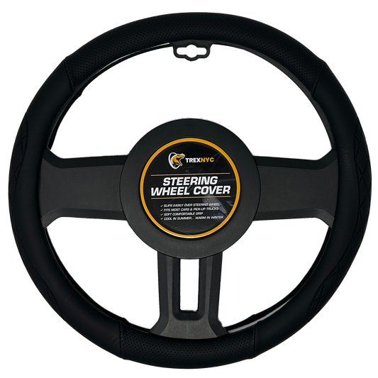 TrexNYC Steering Wheel Cover, Sigalit Type - Ring Black