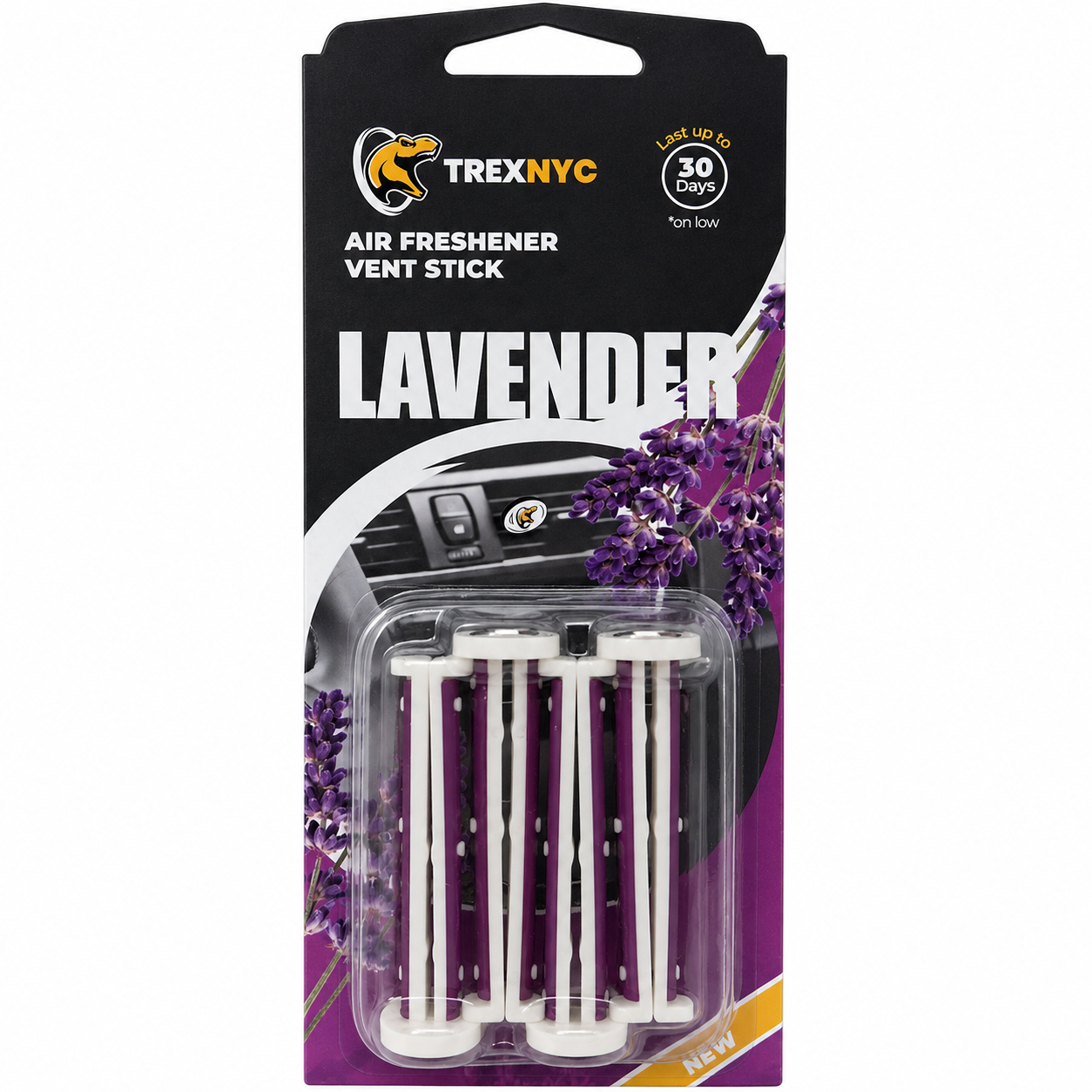 TrexNYC Vent Stick, 4pc - Lavender