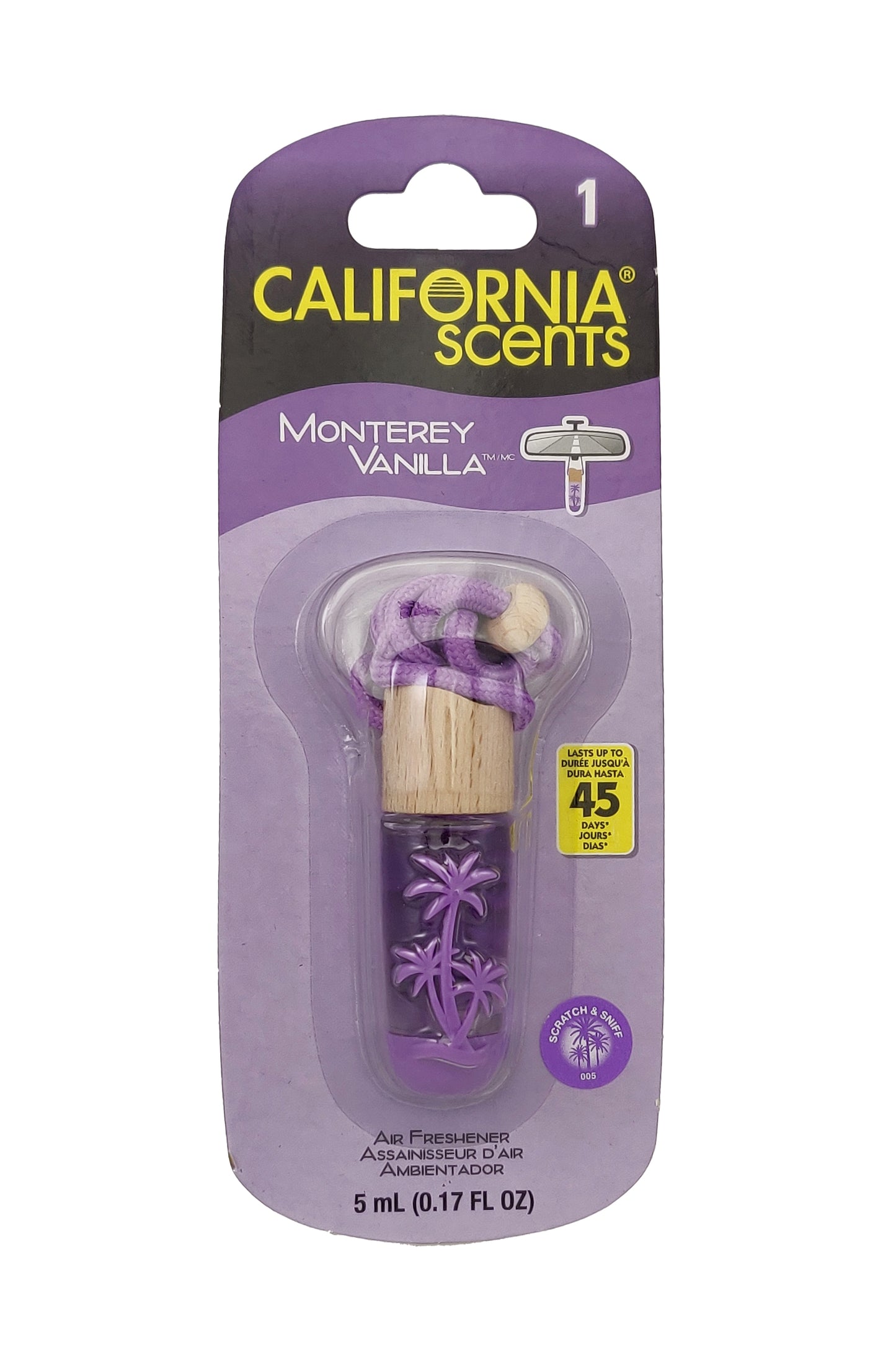 California Scents Hanging Vial - Monterey Vanilla