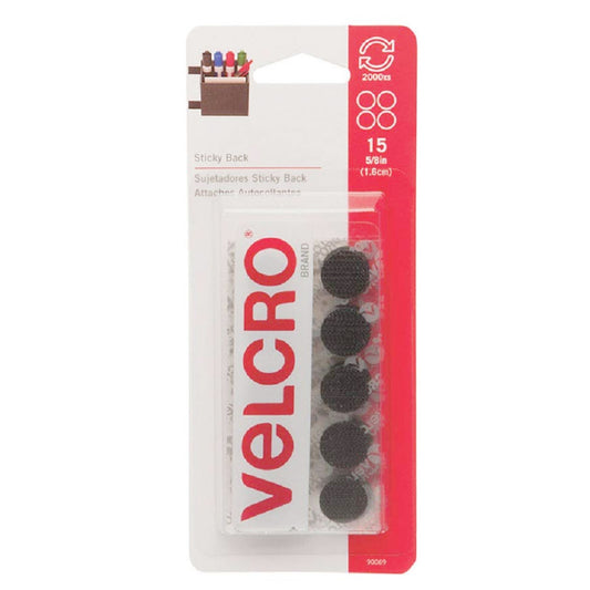 Velcro Coin, 5/8" - Black