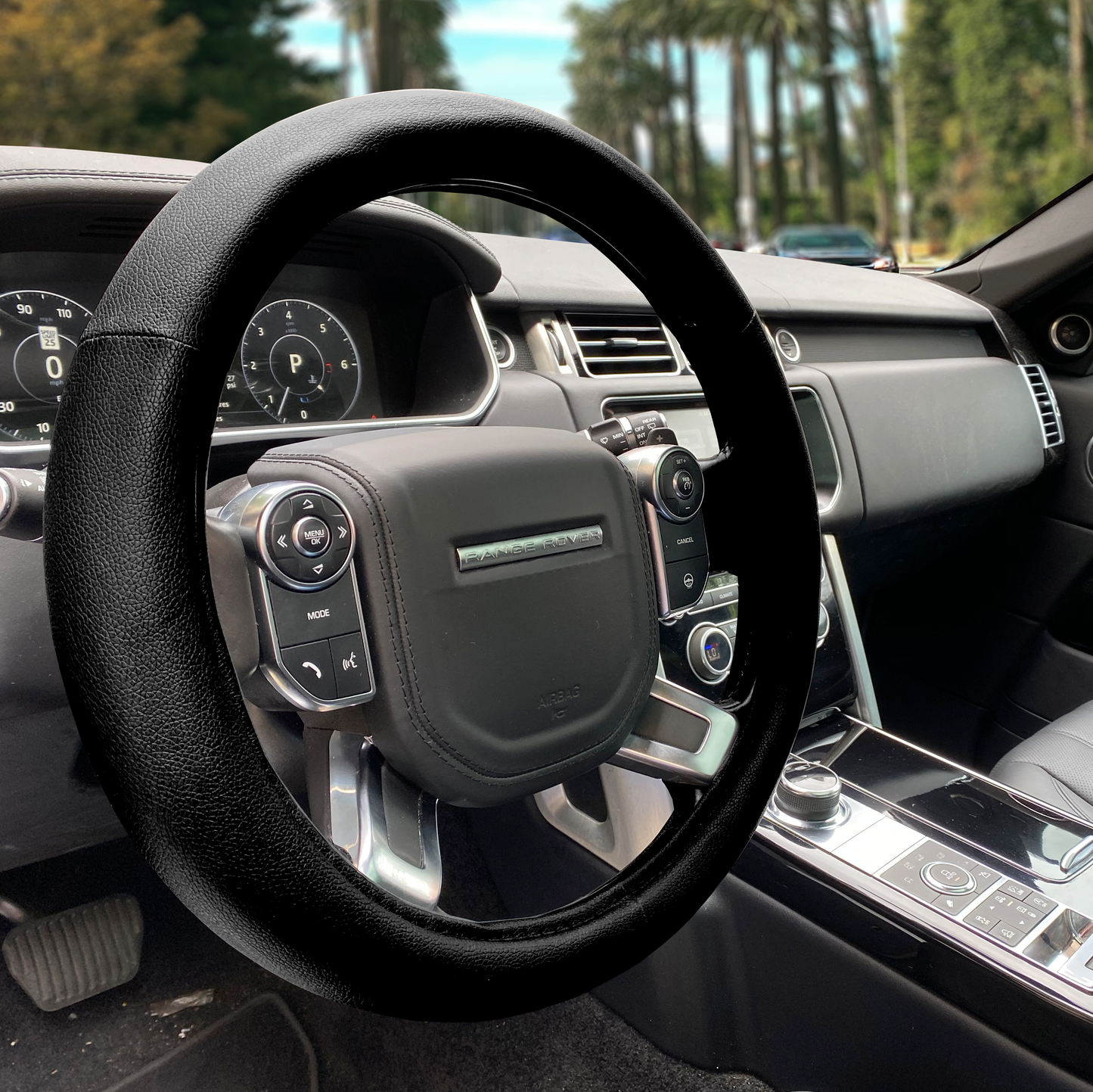 TrexNYC Steering Wheel Cover, Fatboy - Black