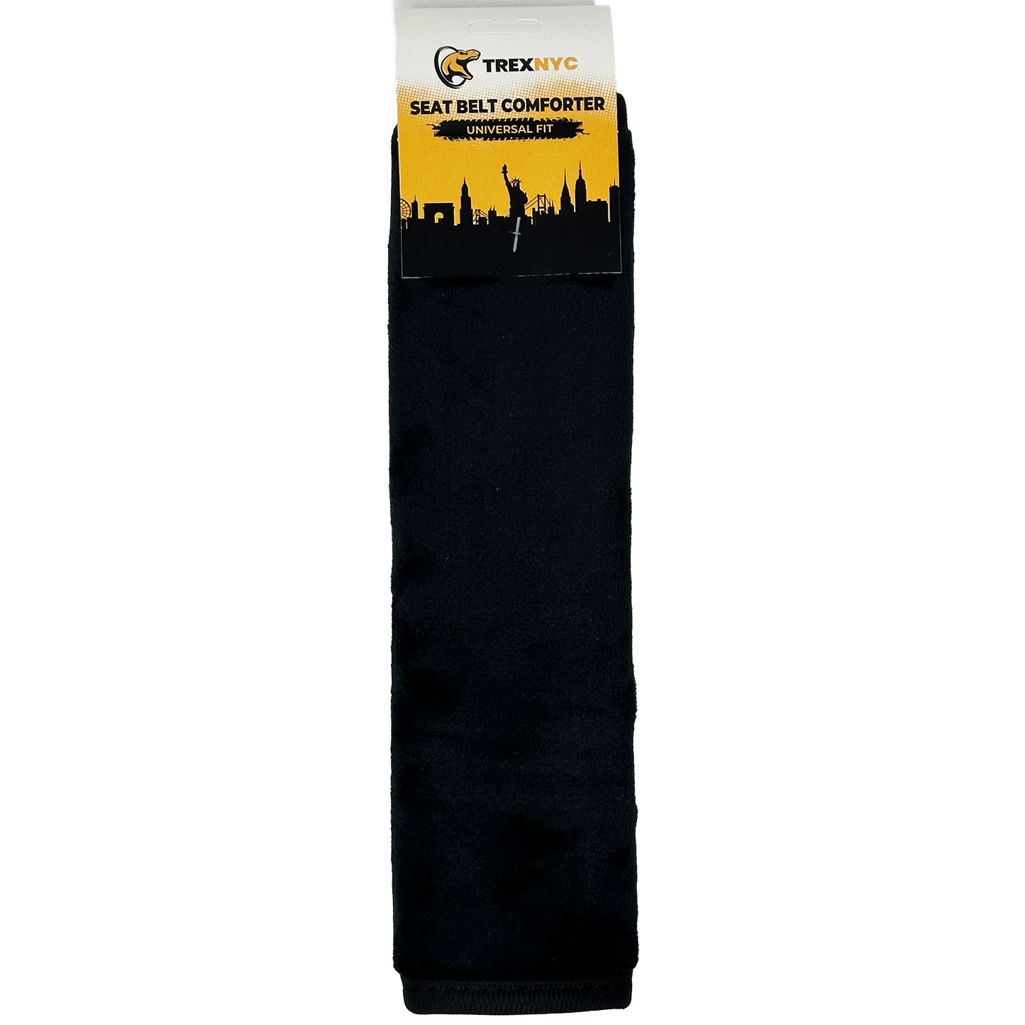 TrexNYC Seat Belt Comforter, Ultra Soft - Black