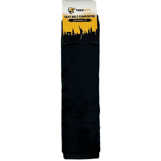 TrexNYC Seat Belt Comforter, Ultra Soft - Black