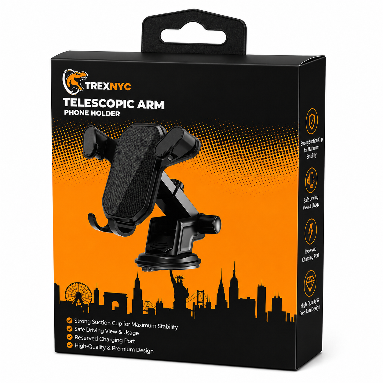 TrexNYC Phone Holder, Telescopic Arm