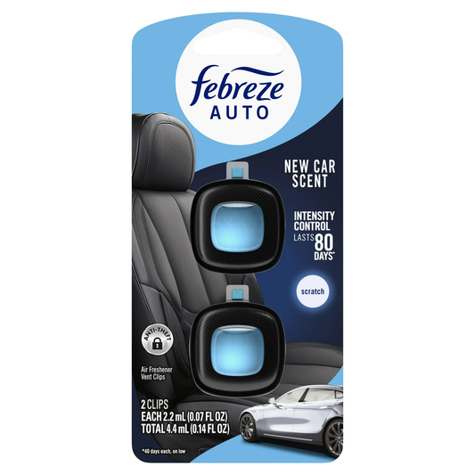 Febreze Vent Clip, 2pk - New Car